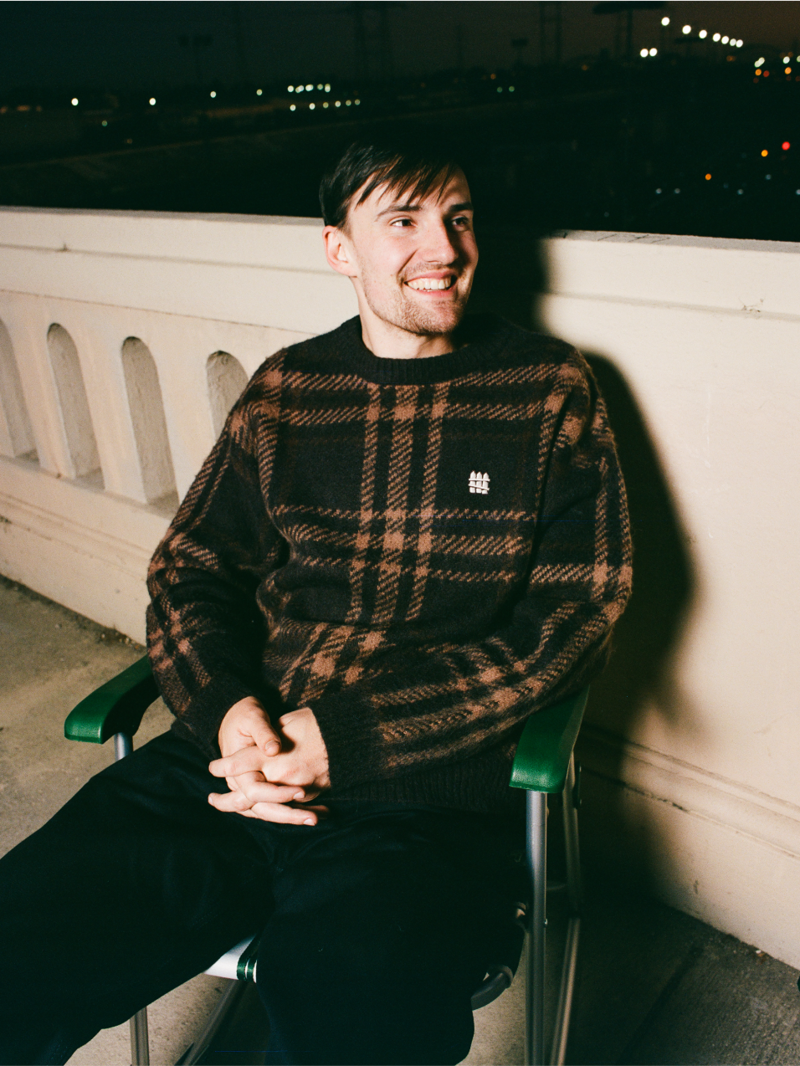 Logo Brown Mohair Sweater