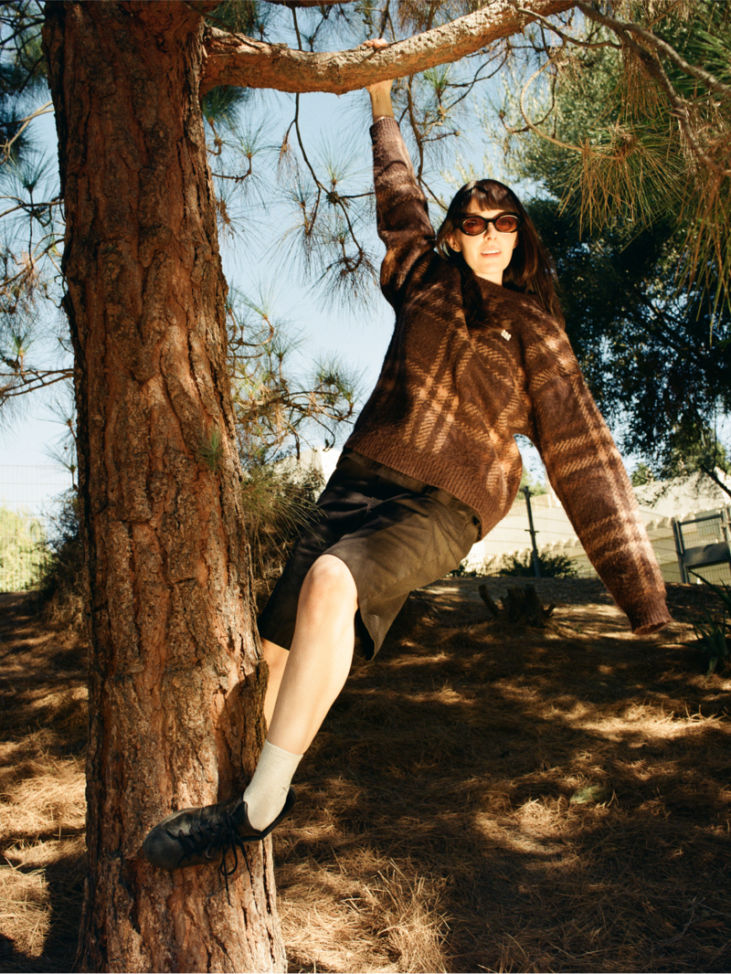 Logo Brown Mohair Sweater